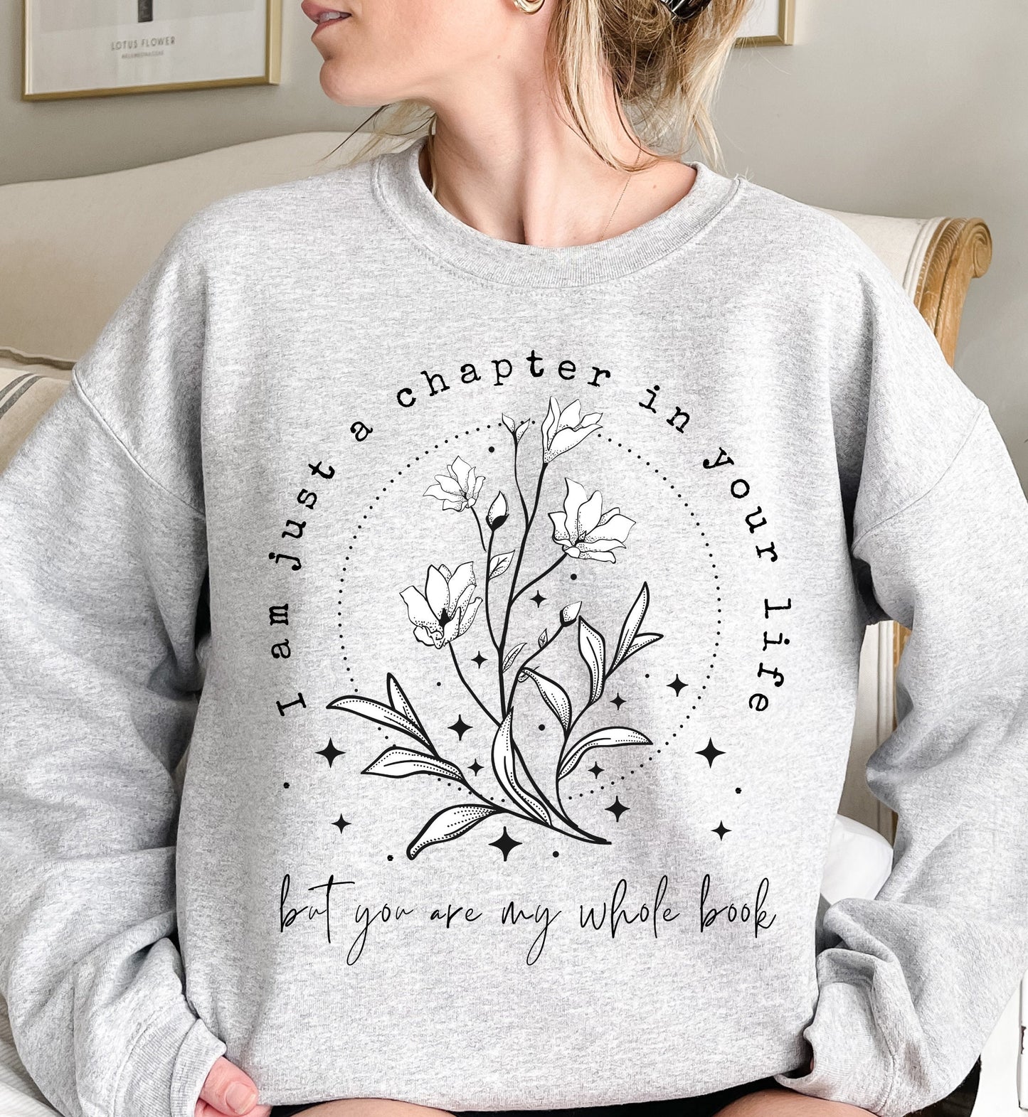 Reading Floral Quote Sweatshirt