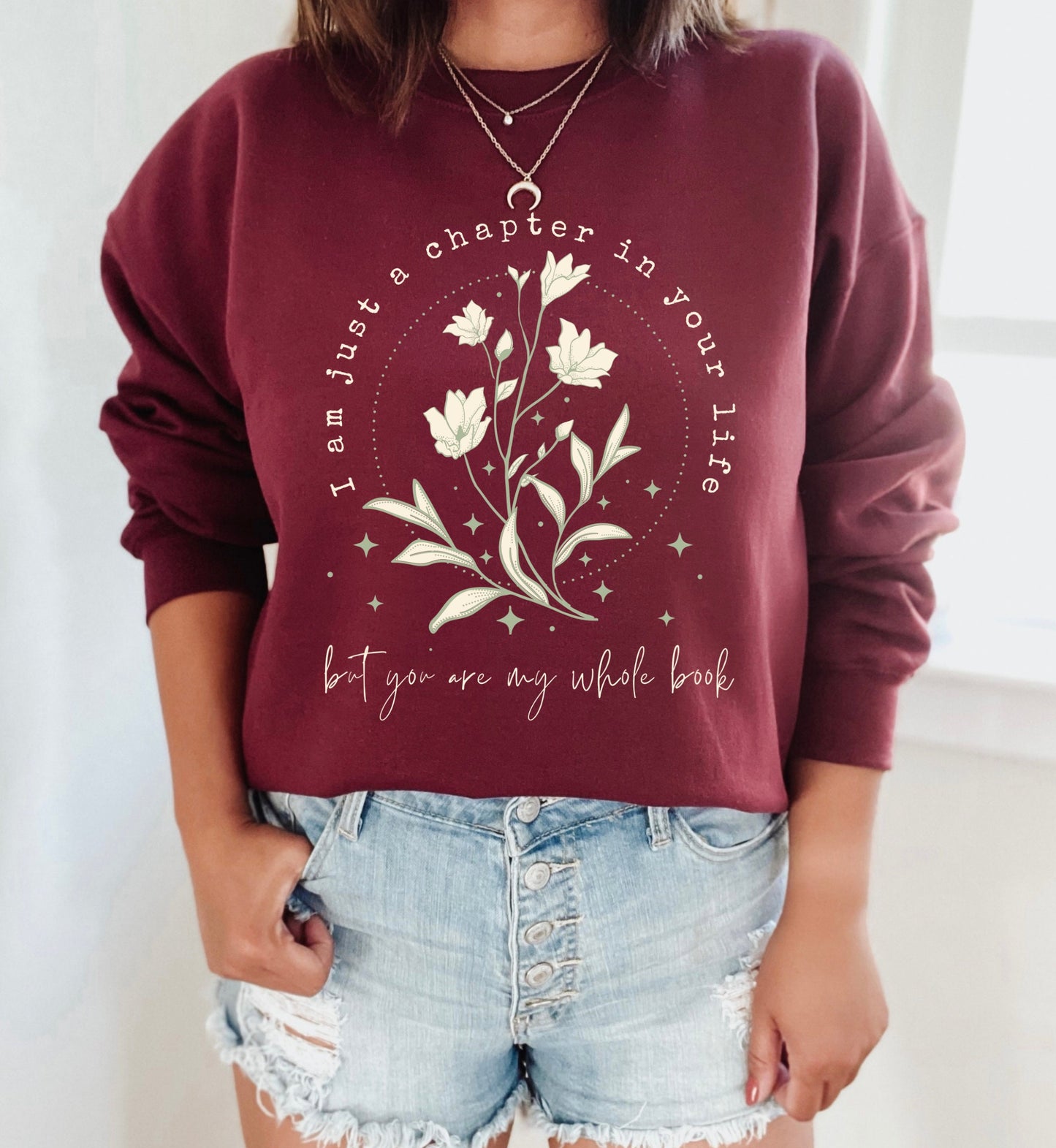 Reading Floral Quote Sweatshirt