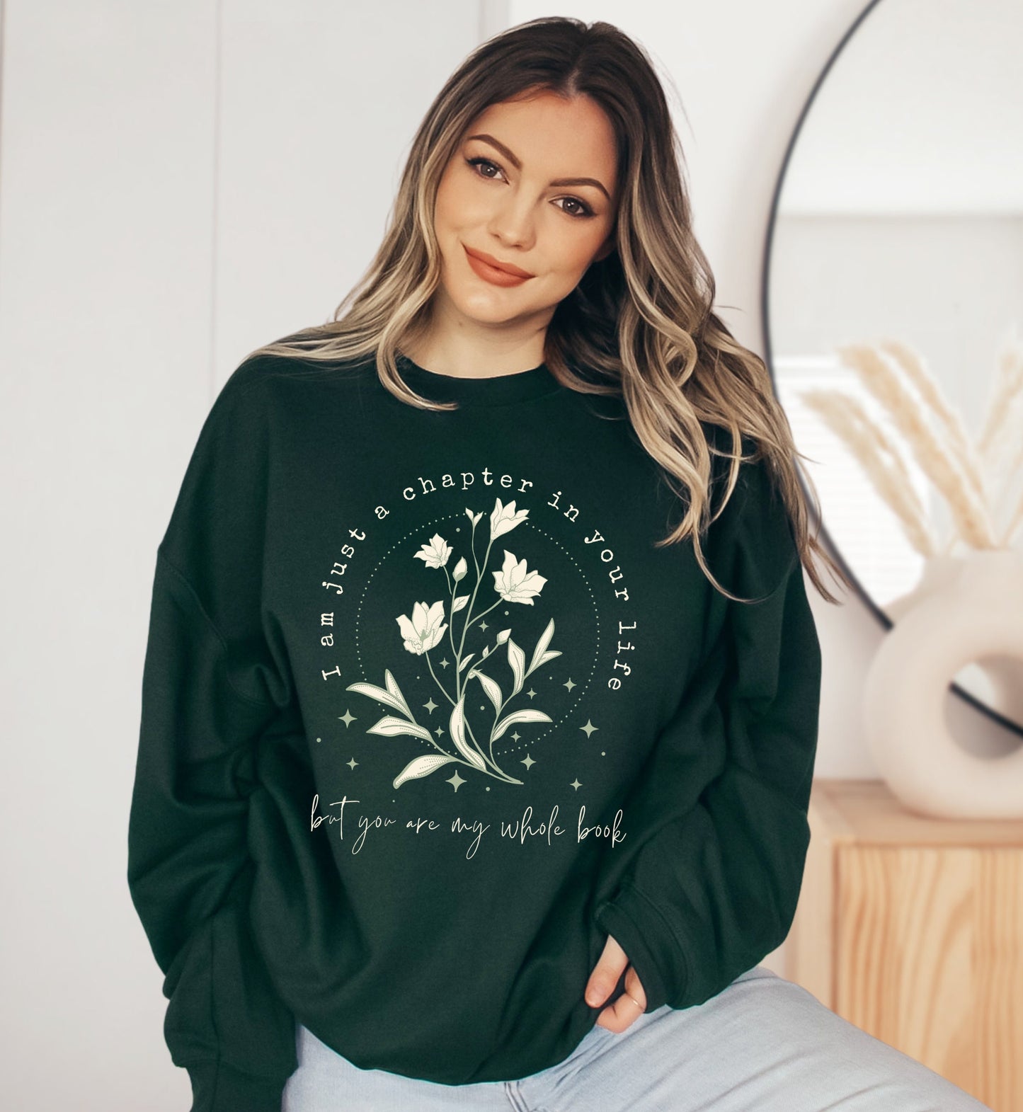 Reading Floral Quote Sweatshirt