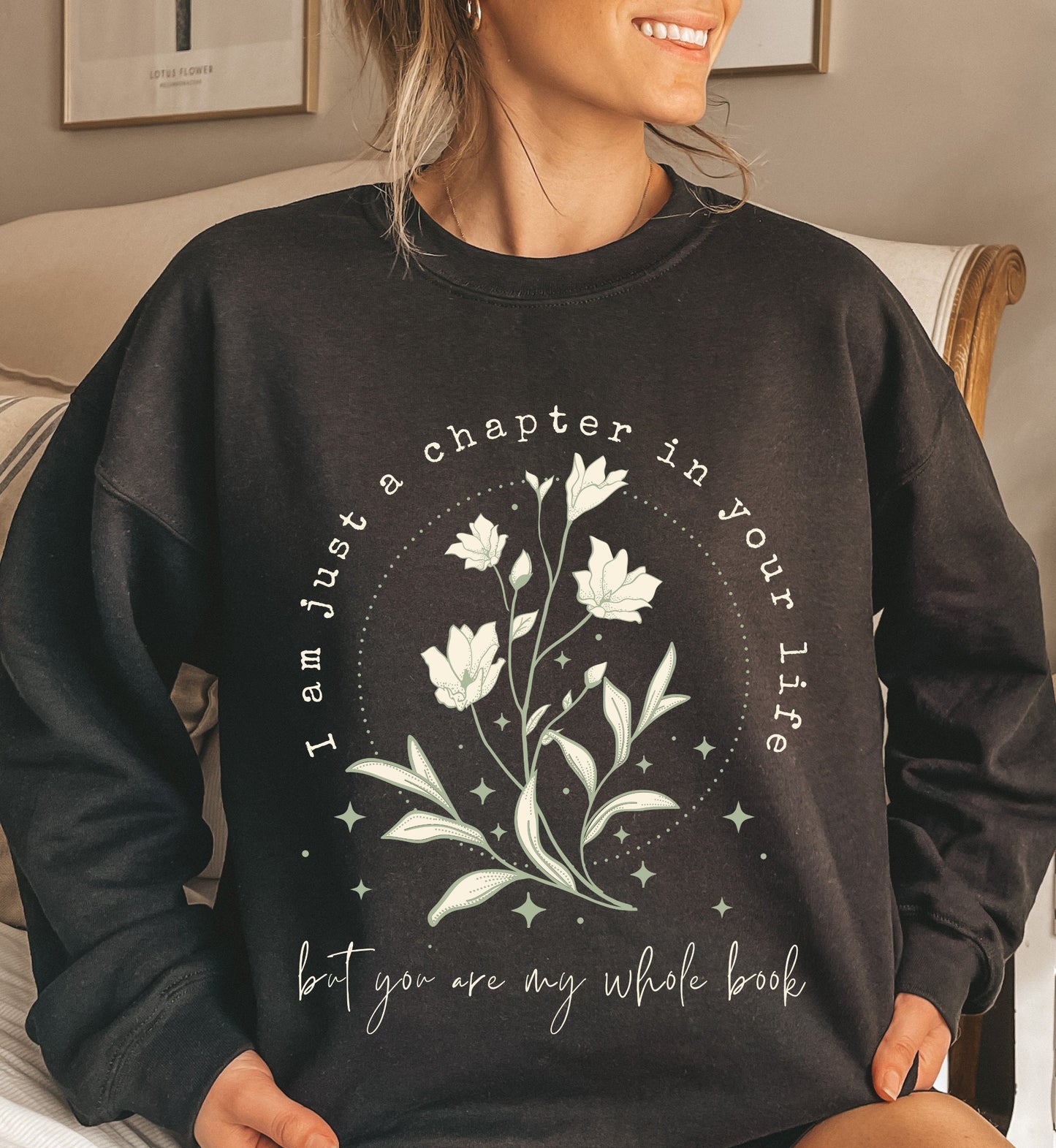 Reading Floral Quote Sweatshirt