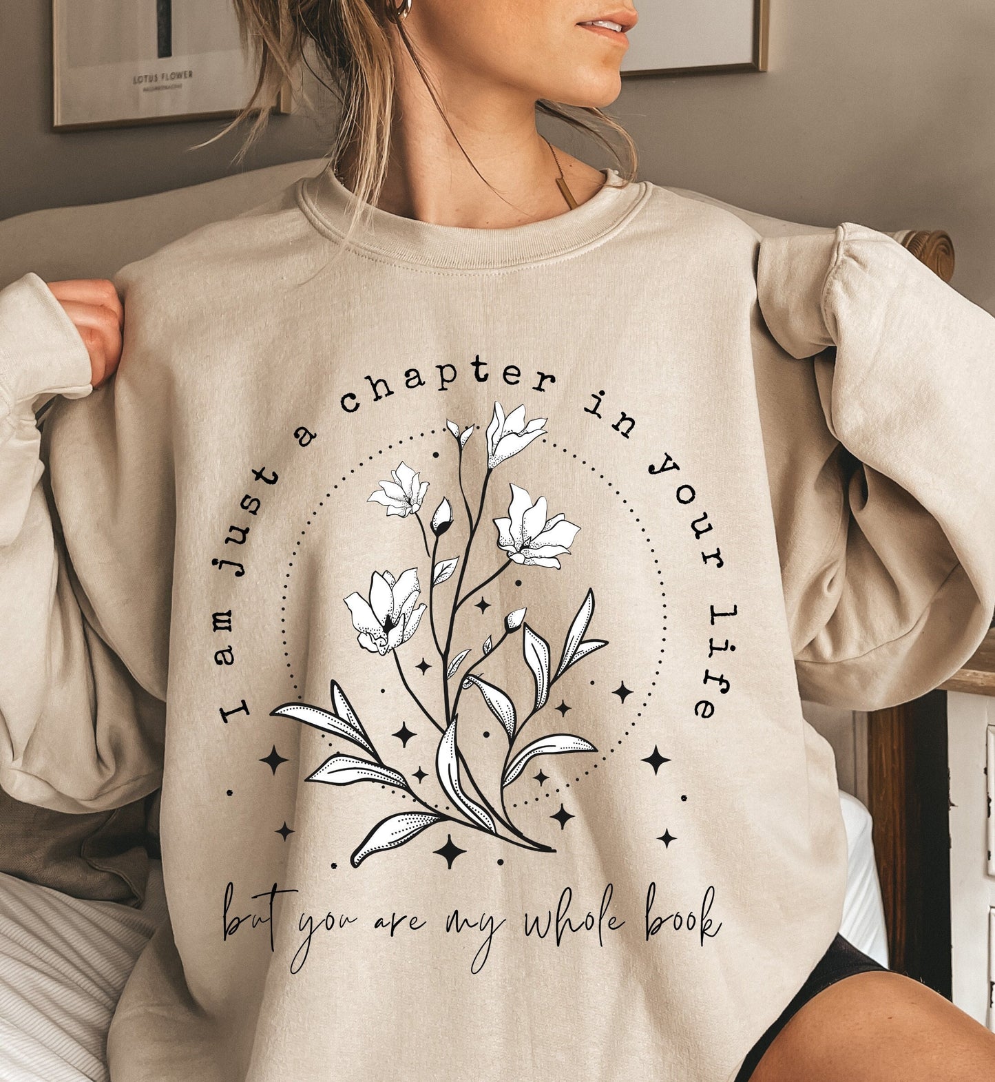 Reading Floral Quote Sweatshirt