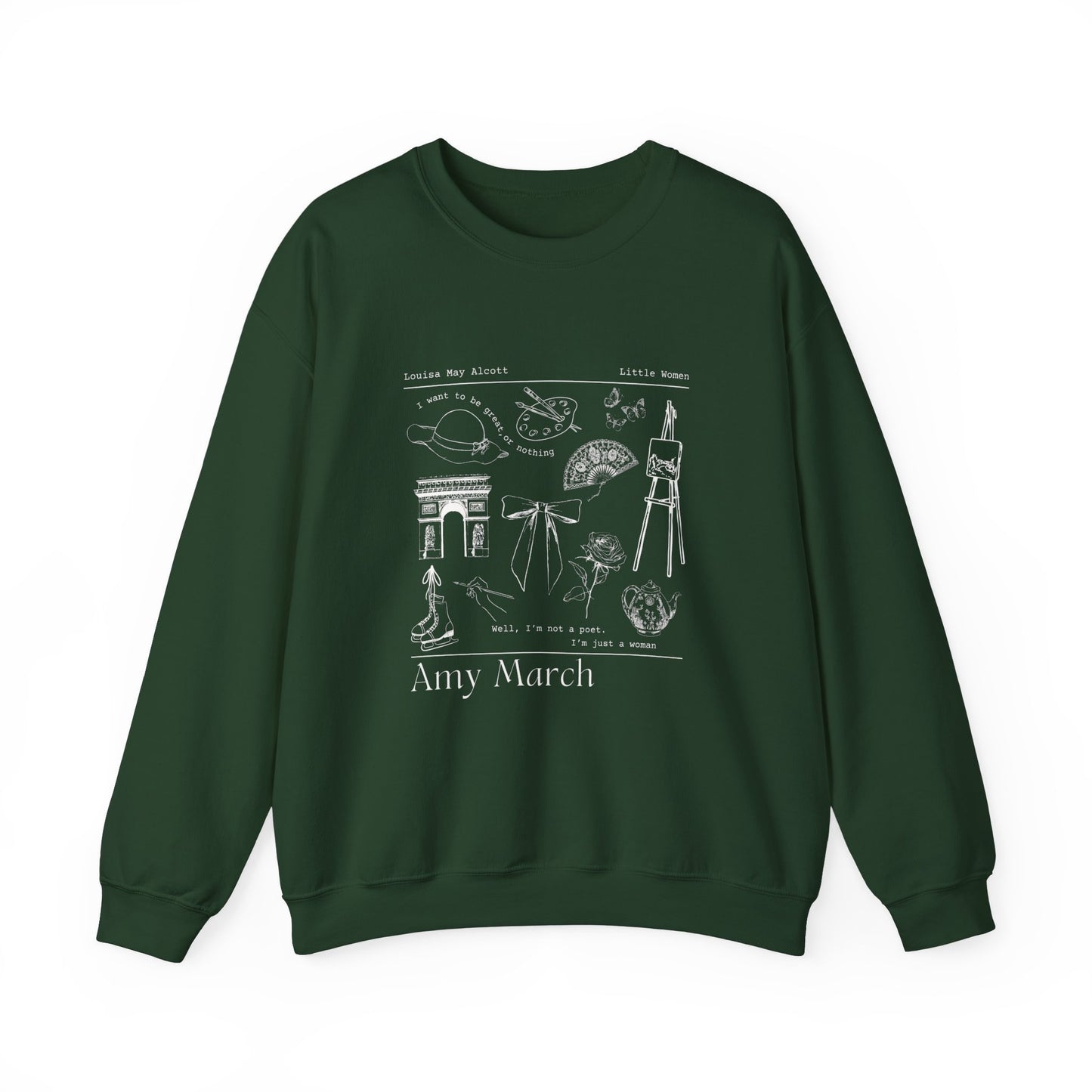 Amy March Cross Stitch Sweatshirt