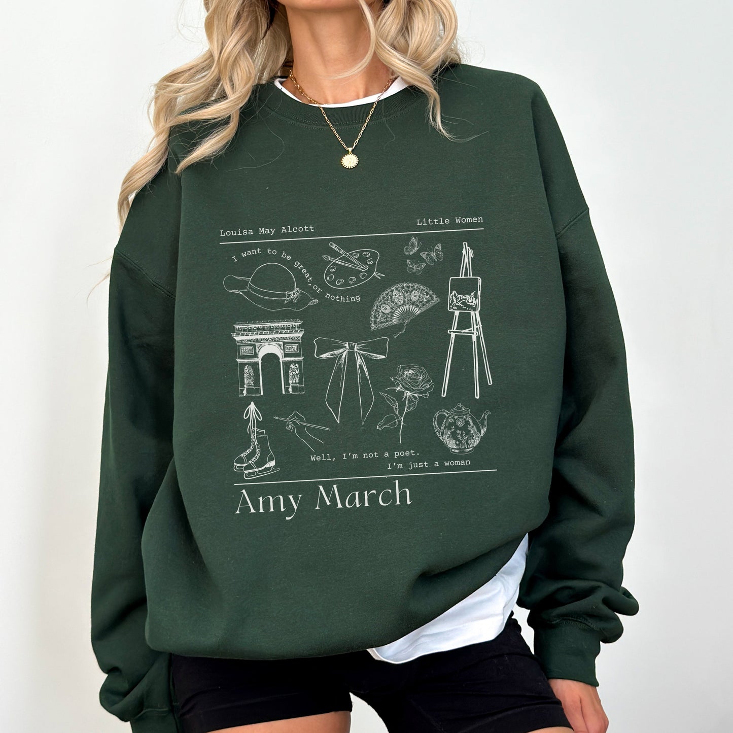 Amy March Cross Stitch Sweatshirt