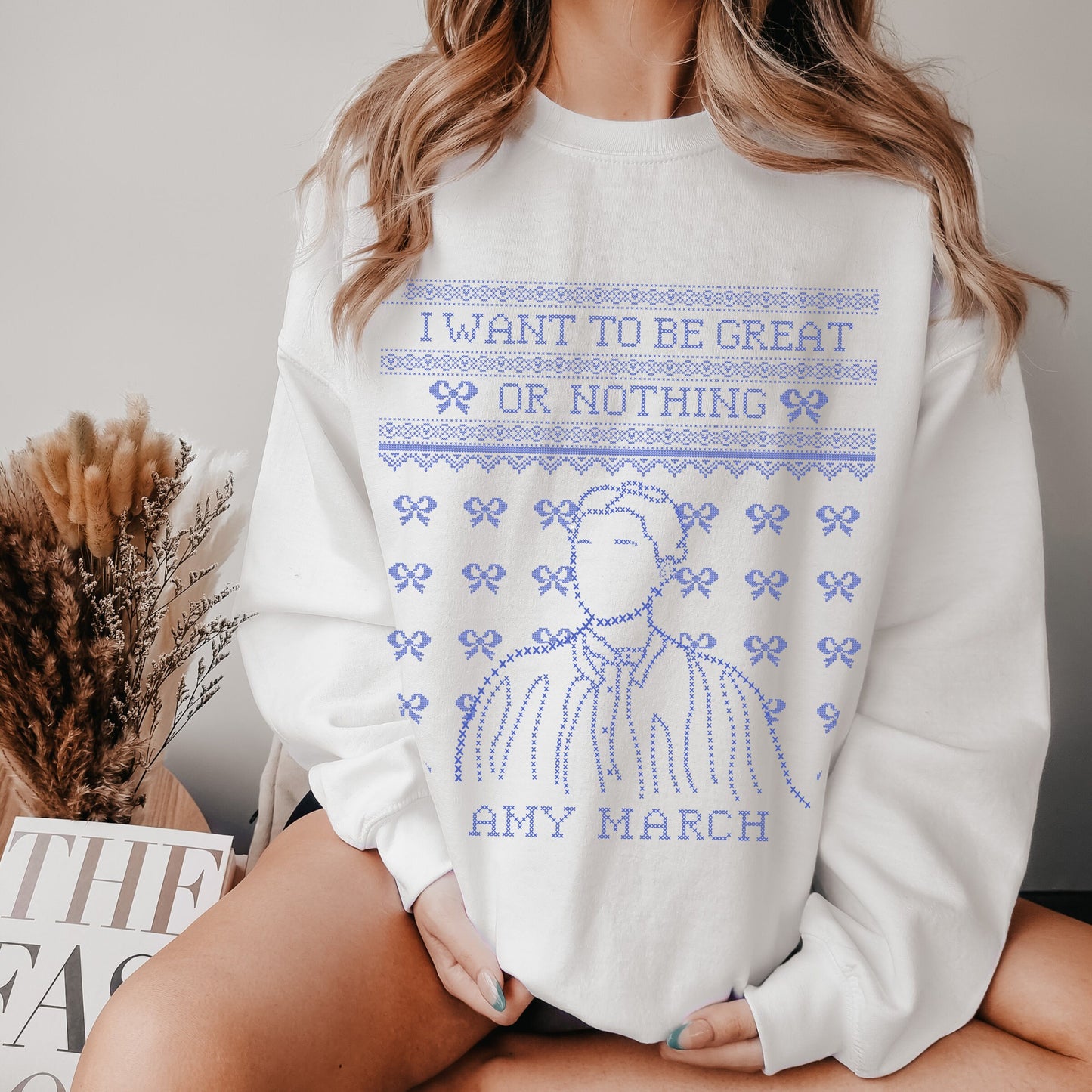 Amy March Cross Stitch Sweatshirt