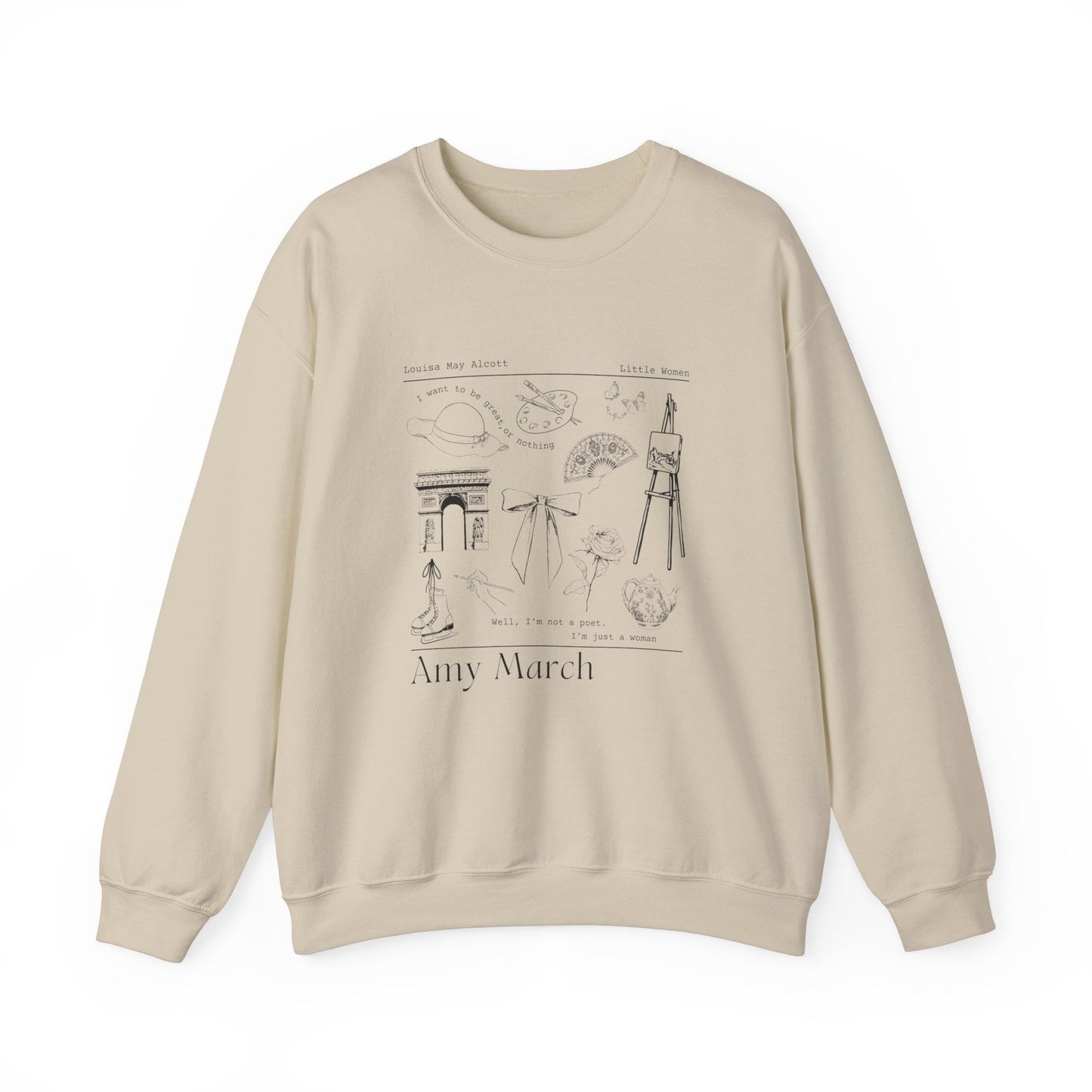 Amy March Cross Stitch Sweatshirt