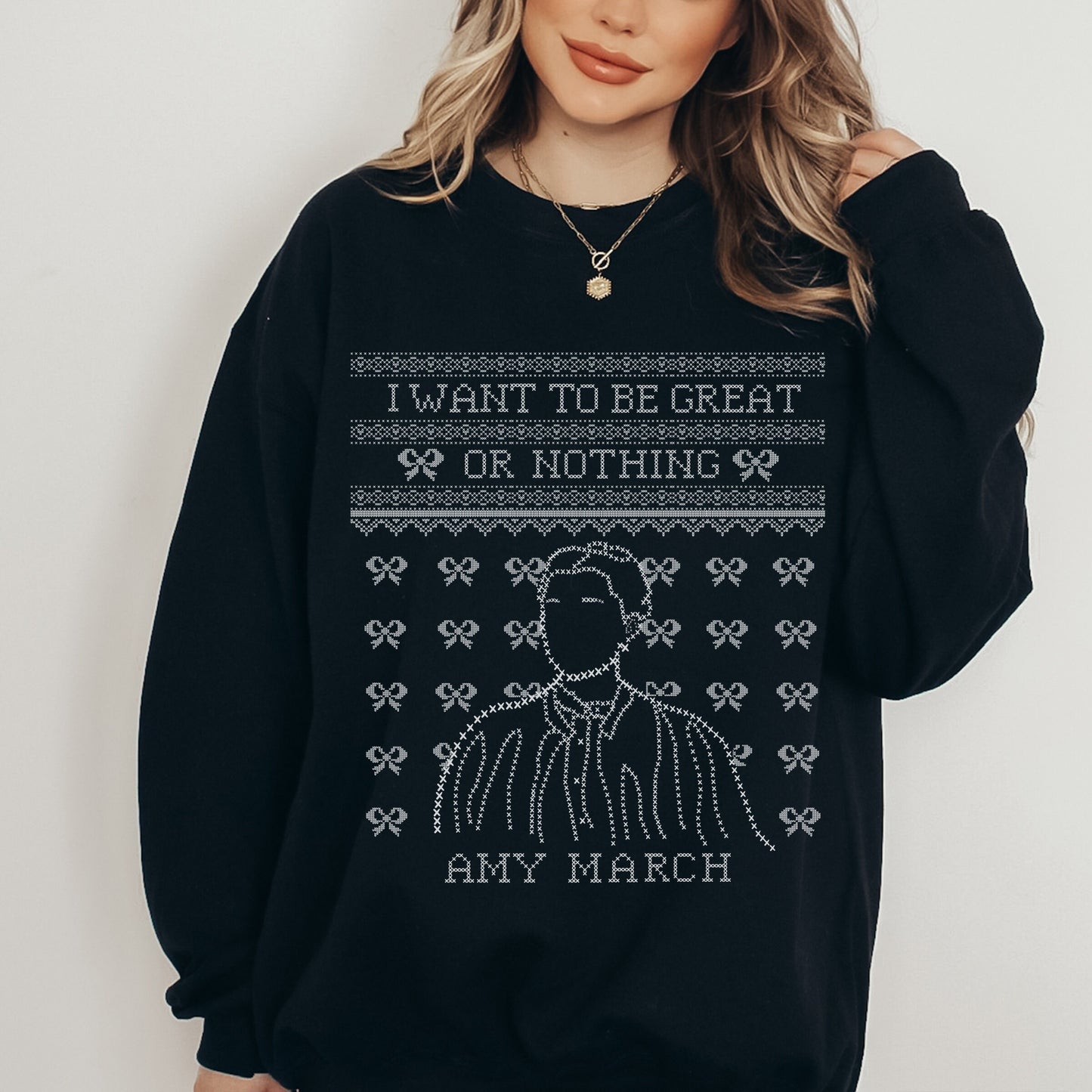 Amy March Cross Stitch Sweatshirt